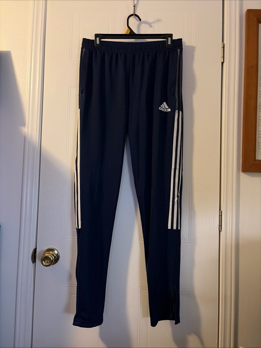 Adidas Tiro League Training Pants Moisture Wicking Navy White Sz Y15/16